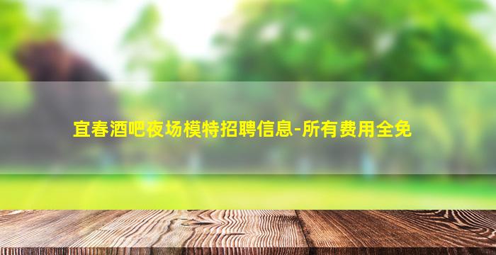 宜春酒吧夜场模特招聘信息-所有费用全免